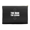 the man the legend funny Accessory Pouches