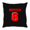 baker mayfield new jersey number Throw Pillow