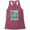 cat cats lift lifting fitness Racerback Tank