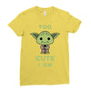 too cute i am Ladies Fitted T-Shirt