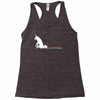 unicorn scooting on the floor Racerback Tank