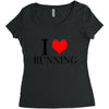 i love running Women's Triblend Scoop T-shirt