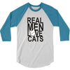 real men love cat 3/4 Sleeve Shirt