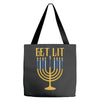 get lit Tote Bags