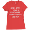 husbands wives joke Ladies Fitted T-Shirt