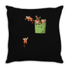 pocket red pandas Throw Pillow