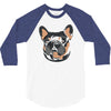 blue and tan frenchie 3/4 Sleeve Shirt