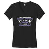 I Love Someone with Hodgkin's Cancer to The Moon and Back to Infinity Women's V-Neck T-Shirt