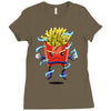 saiyan fries Ladies Fitted T-Shirt