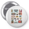 vintage electronic retro technology Pin-back button