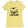 i iz on your shirt funny lolcat geek nerd tee cat s 3xl Ladies Fitted T-Shirt