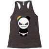 angry panda rainbow Racerback Tank