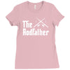 the rodfather   mens funny fishing Ladies Fitted T-Shirt