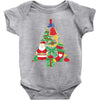 christmas tree made of bells stocking santa Baby Onesie