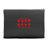 my heart is filled with love Accessory Pouches