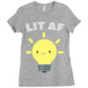 lit af kawaii light bulb Ladies Fitted T-Shirt