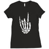 skeleton hand Ladies Fitted T-Shirt