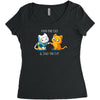 finn the cat &amp; jake the cat Women's Triblend Scoop T-shirt