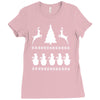 christmas scene reindeer funny Ladies Fitted T-Shirt
