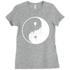 dripping ying yang Ladies Fitted T-Shirt