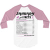 January Girl Facts Capricorn 3/4 Sleeve Shirt