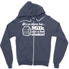milk was a bad choice Zipper Hoodie