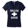 orgasm donor funny Women's V-Neck T-Shirt