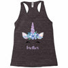 birthday unicorn family series brother Racerback Tank