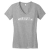 evolution of man, volvo 940 Women's V-Neck T-Shirt