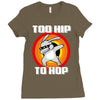 too hip to hop dabbing bunny easter Ladies Fitted T-Shirt