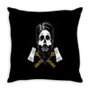lumberjack skull Throw Pillow