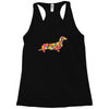 dachshund flower 2 Racerback Tank