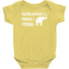 anything unrelated to elephants is irrelephant Baby Onesie