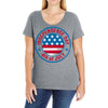 usa fourth of july Ladies Curvy T-Shirt