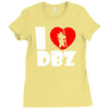 i love dbz  fun  super saiyajin piccolo vegeta dragonball son goku Ladies Fitted T-Shirt