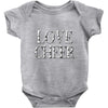 love cheer gold mixed media Baby Onesie