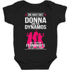 Donna And Dynamos White Letter Baby Bodysuit