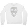 v for vendetta mask guy fawkes cool girls womens cotton t shirt dw01 Crewneck Sweatshirt