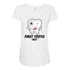 First Tooth Date Maternity Scoop Neck T-shirt