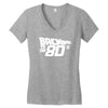back to the 80's, funny retro Women's V-Neck T-Shirt