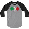 bat man mexican flag mexico logo 3/4 Sleeve Shirt