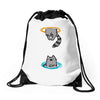 portal cat Drawstring Bags