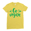 go vegan Ladies Fitted T-Shirt