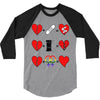 ls lesbian full heart 3/4 Sleeve Shirt