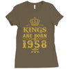 kings are born in 1958 Ladies Fitted T-Shirt