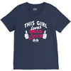this girl loves drag racing V-Neck Tee
