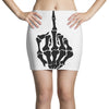 middle finger skeleton bone skull grafitti art Mini Skirts