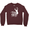 trophy wife deer Crewneck Sweatshirt