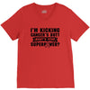 I Am Kicking Cancers Butt Whats Your Superpower? V-Neck Tee