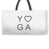 yoga heart Weekender Totes
